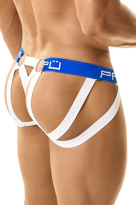 Sporty Strappy Jockstrap With Racy Stripes 3wishes