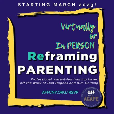 Spring 2023 Reframing Parenting Workshop Series Affcny