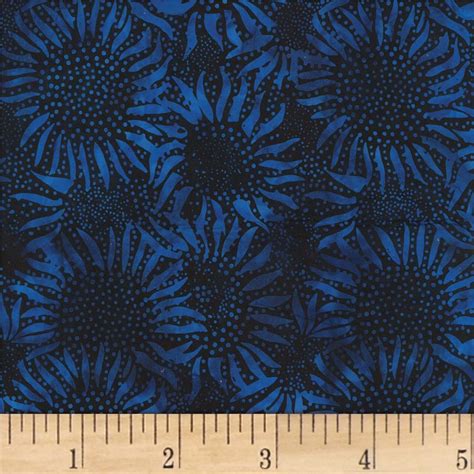 Hoffman Bali Batik Sunflower Cobalt From Fabricdotcom From Hoffman This Batik Fabric Is