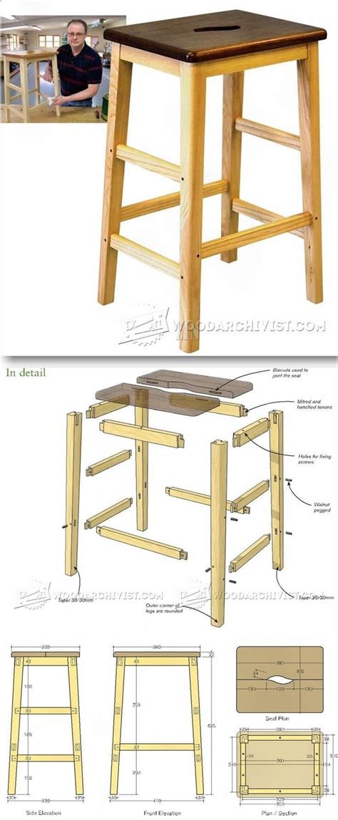 Teds Wood Working Bench Stool Plans Furniture Plans And Projects