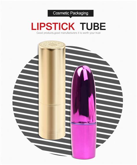 Custom Cosmetic Packaging Plating Bullet Empty Lipstick Tube Buy
