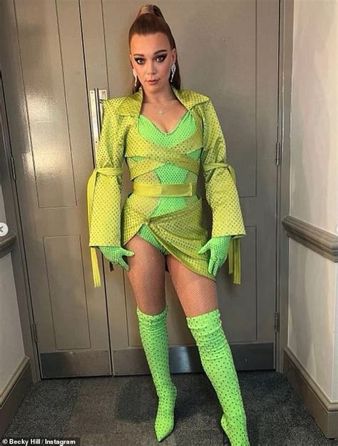Becky Hill Flaunts Her Figure In A Skimpy Green Co Ord Backstage At The