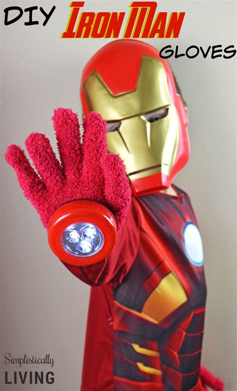 See the photo instruction below. DIY Iron Man Gloves {Dollar Store Craft} | Diy superhero ...