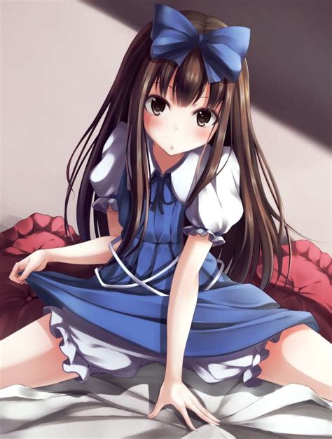 Anime Picture Search Engine Girl Bloomers Blue Dress Blush Bow