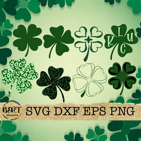 St Patricks Day Shamrock Bundle Svg Cut Files For Cricut Silhouette