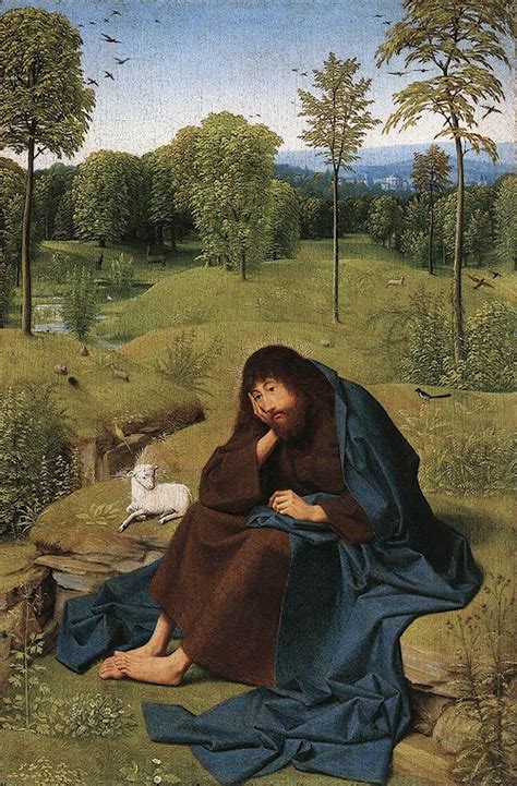 John The Baptist In The Wilderness By Geertgen Tot Sint Jans Art
