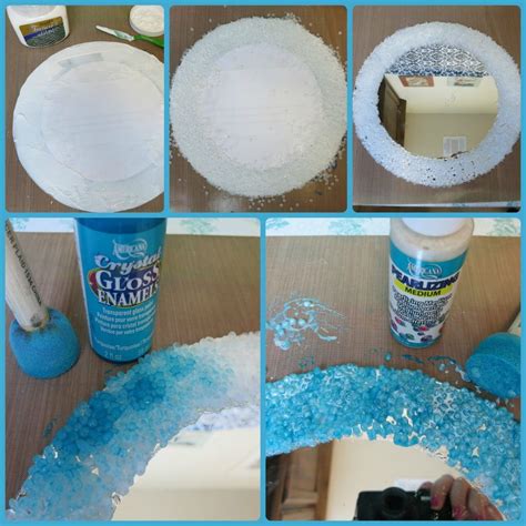 Faux Beaded Mirror Made With Surprise Item Morena S Corner Beaded Mirror Crafts Diy Canvas