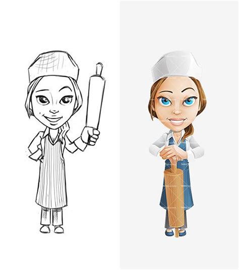 Female Chef Cartoon Character - ToonCharacters | Cartoon chef, Female cartoon, Female cartoon ...