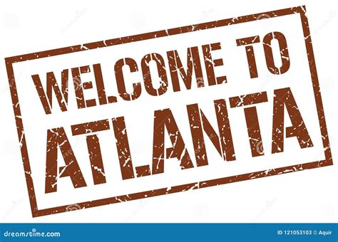Welcome To Atlanta Stamp Stock Vector Illustration Of Insignia 121053103