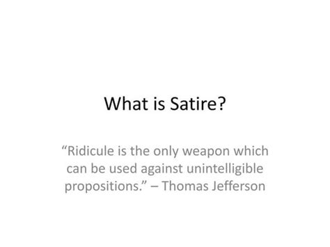 Satire Literary Terms Ppt