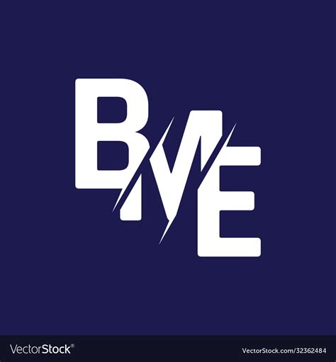 Monogram Letters Initial Logo Design Bme Vector Image