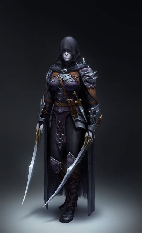 ArtStation Dark Assassin Yoon Seseon Fantasy Women Warrior Woman Fantasy Warrior