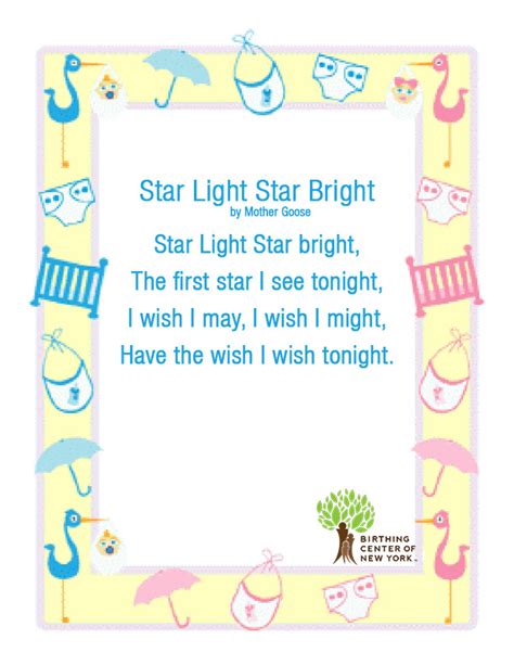 Pocket Chart Poem Star Light Star Bright Nursery Rhyme Thementorme