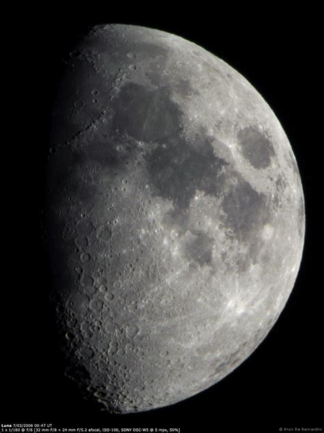 Luna Creciente 06022006 Astronomía Sur