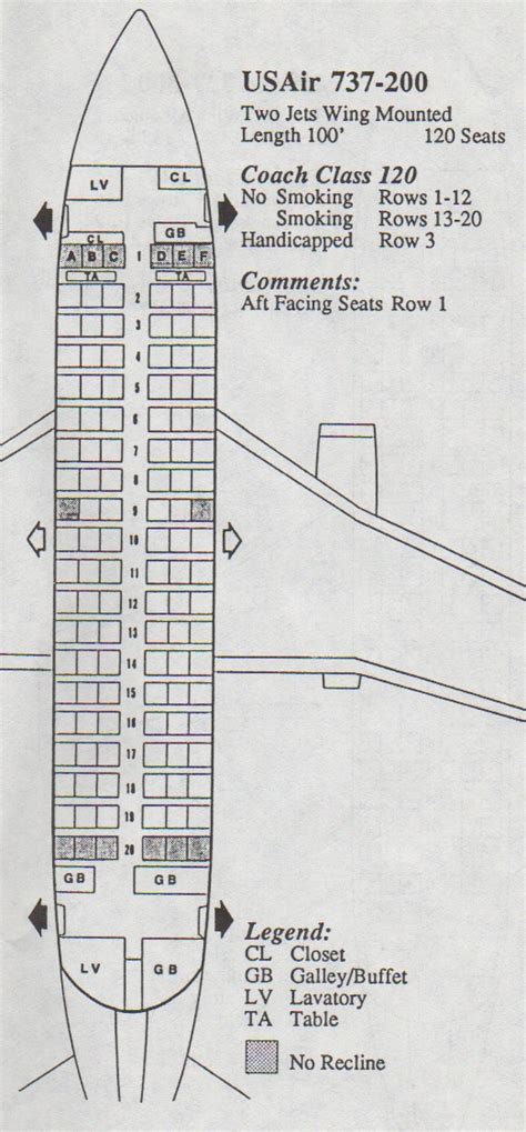 Seating Chart Boeing 737 800