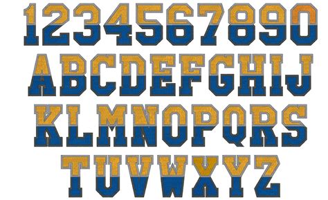 2 Colors Athletic Block Font Split Divided Collegiate Varsity Split