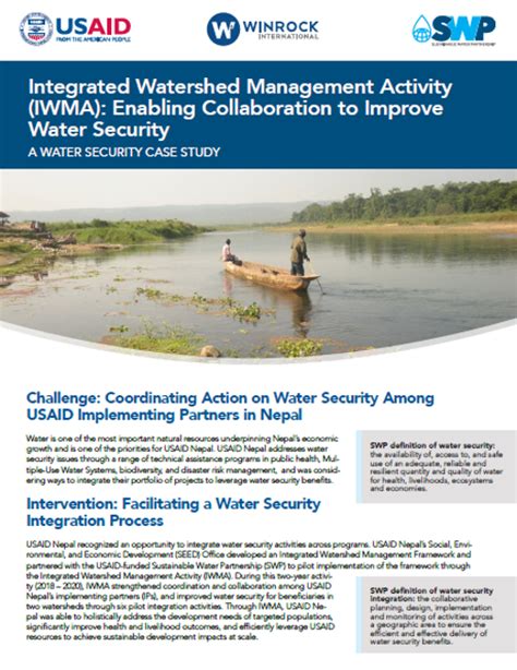 Integrated Watershed Management Activity Enabling Collaboration To