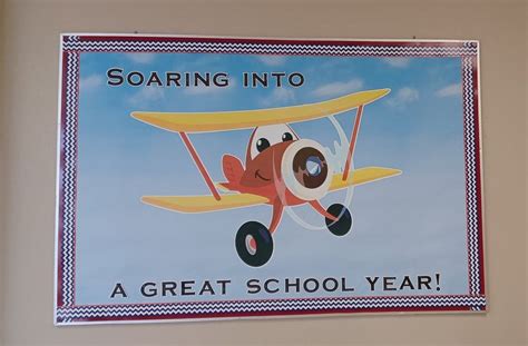 Airplane Back To School Soaring Into A Great School Year Bulletin Board