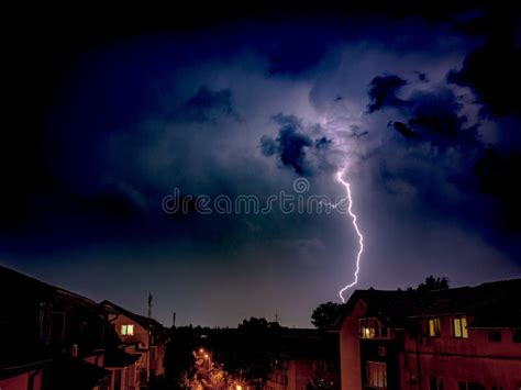 Nature Fury Lightning Hits The Ground Stock Photo Image Of Thunder