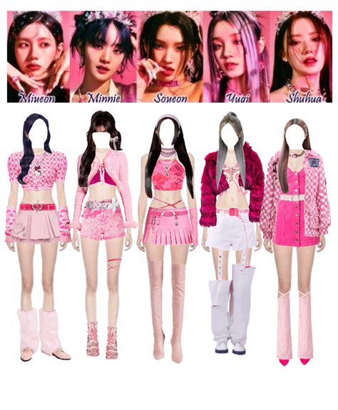 G Idle Queencard Outfit Shoplook Korean Outfits Kpop Outfit