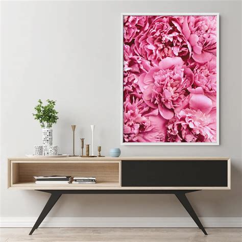 Peony Print Pink Peonie Wall Art Bedroom Wall Decor Floral Etsy