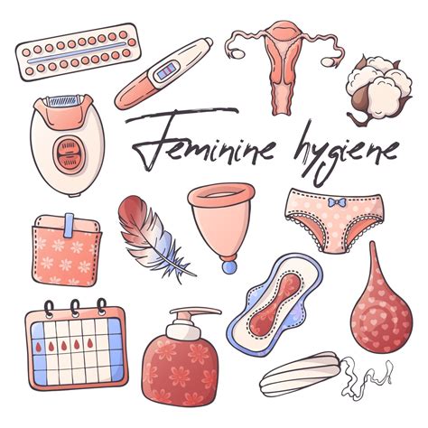Vector Illustrations On The Feminine Hygiene Theme 2236848 Vector Art