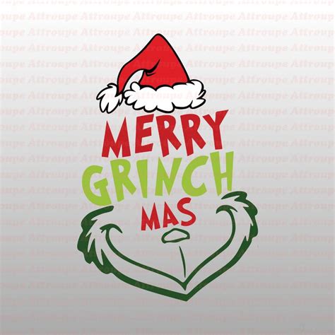 Merry Grinchmas Christmas Dr Seuss Svg 2 Svg Dxf Cricut Etsy