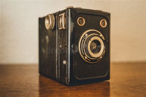 An Old Box Camera From The Late 40s Stock Photo Image Of Concept