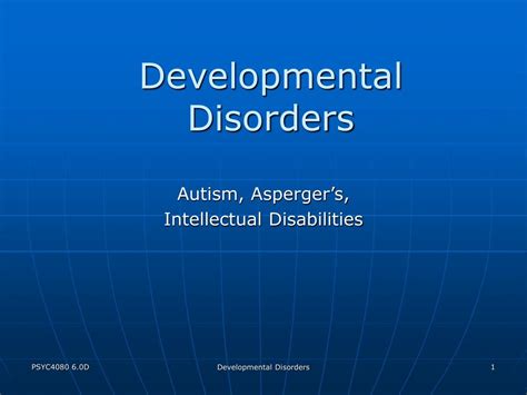Ppt Developmental Disorders Powerpoint Presentation Free Download
