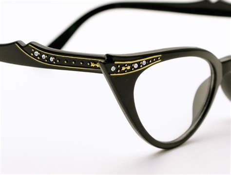 50 S Style Black Frame Vintage Clear Cat Eye Retro Glasses Crystals Eyeglasses Ebay