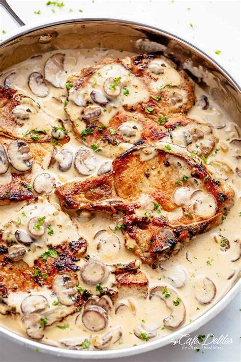 Oven oven baked pork chops covered in brown sugar and garlic on a sheet pan with yukon potatoes. Rice And Pork Chop Casserole With Cream Of Mushroom Soup - All Mushroom Info