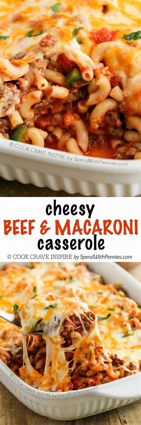 Cheesy Beef And Macaroni Casserole Spend With Pennies
