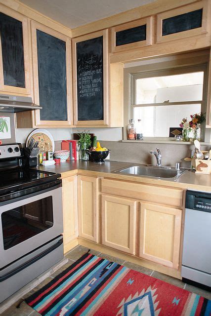 Update contact paper kitchen makeover rental kitchen makeover. Delightfully Tacky - chalkboard contact paper on cabinets ...