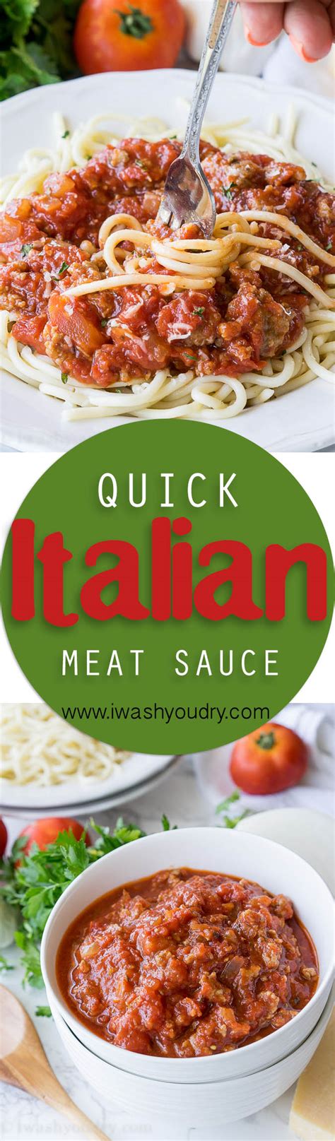 Jeden tag werden tausende neue, hochwertige bilder hinzugefügt. Quick and Easy Italian Meat Sauce | I Wash You Dry