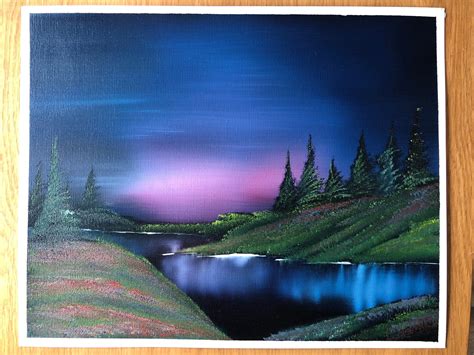 Original Oil Painting Landscape 33x41cm Mysterious Skies Etsy