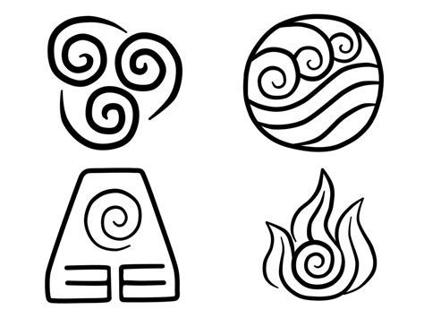 Avatar Elements Symbols By Lightningfarrondevil On Deviantart