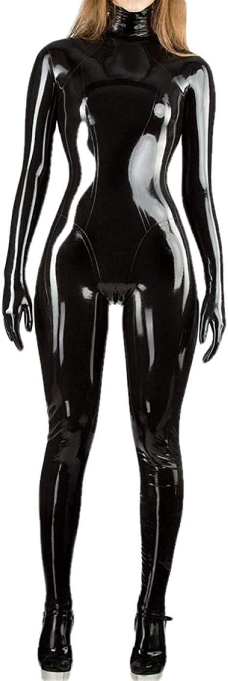 Szlx Catsuit De Látex Para Niña Traje De Cosplay De Goma De Látex Con