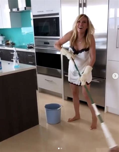 Rhony Star Ramona Singer Cleans Home In Skimpy Silk Lingerie