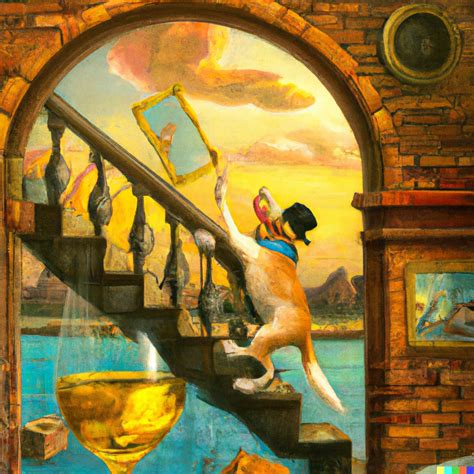 Surrealist Painting Of Scrooge Mcduck Diving Into A Dall·e 2 Openart
