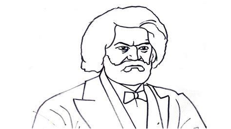 Step By Step Guide How To Draw Frederick Douglass Youtube