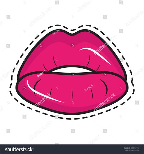 sexy female lips pop art sticker stock vector royalty free 1884131956 shutterstock