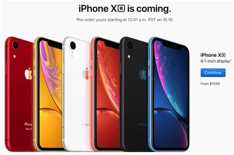 Iphone Xr Pre Orders In Canada Start Friday Oct 19 At 1201am Pdt