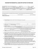 Images of Washington State Residential Lease Form