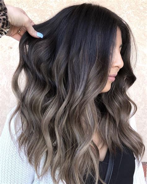 Cool Toned Balayage On Dark Brown Hair Best Hairstyles In 2020 100