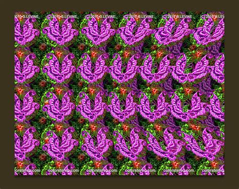 Color Stereo Hidden Image Stereogram Gallery Ilusiones ópticas 3d