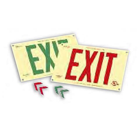 Rigid Plastic Unframed Exit Sign Photoluminescent Ul924 Listed For