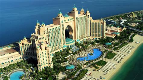 Aerial View Palm Atlantis Dubai Youtube