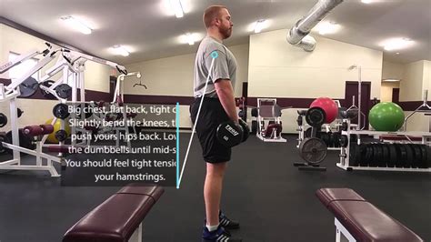 The Exercise Of The Week Dumbbell Romanian Deadlift Db Rdl Youtube