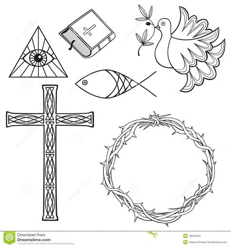 Collection Of Religious Symbols Stock Vector