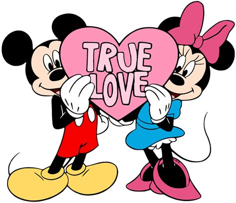 Mickey And Minnie Mouse Love Couple Cartoon Red Wallpaper With Hearts